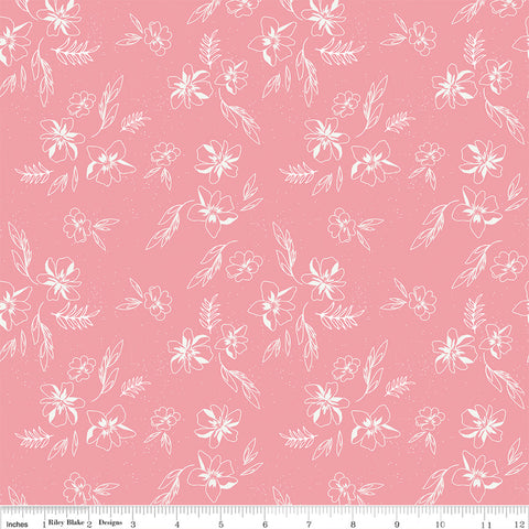 Berry Market Peony Sketches Yardage by Beverly McCullough for Riley Blake Designs