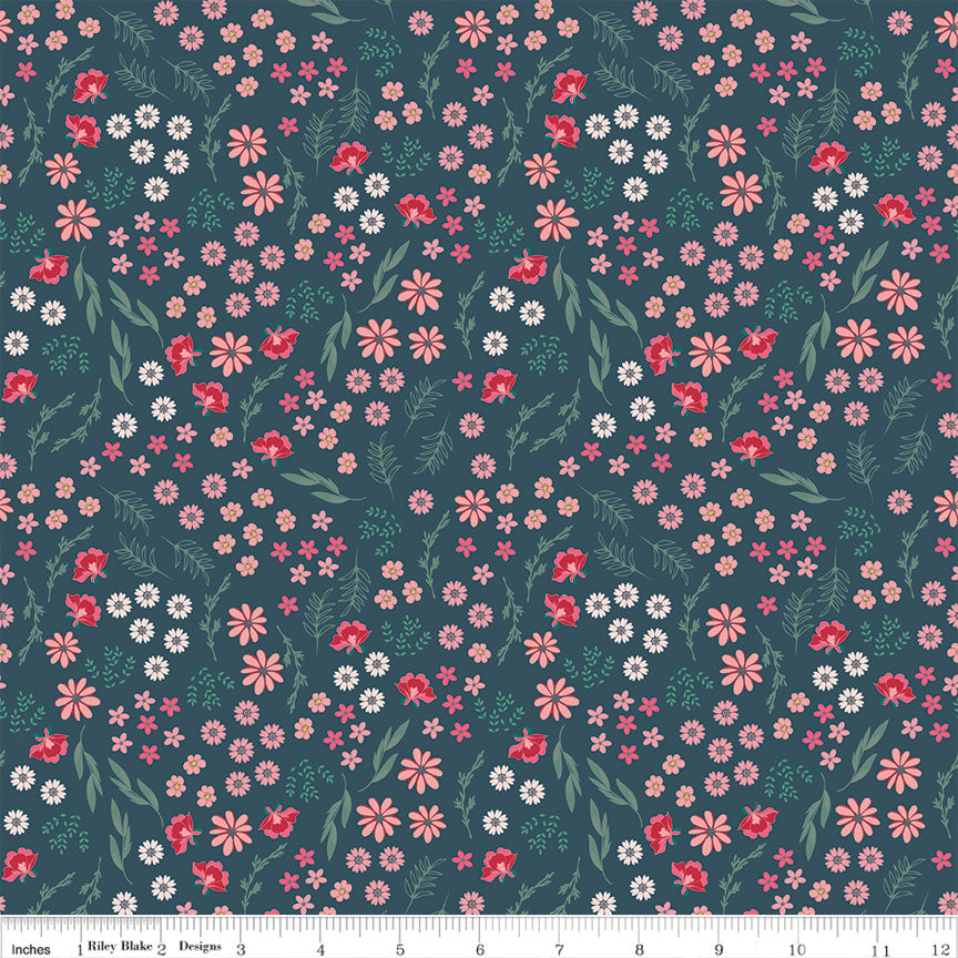 Berry Market Stargazer Bouquets Yardage by Beverly McCullough for Riley Blake Designs