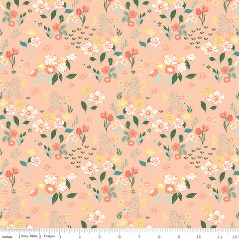 New Beginnings Blush Floral Yardage by Sandy Gervais for Riley Blake Designs