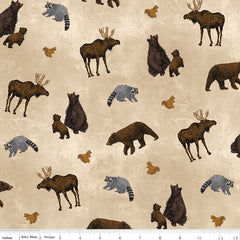 Pine Grove Putty Animal Toss Yardage by RBD Designers for Riley Blake Designs