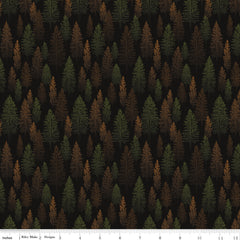 Pine Grove Black Trees Yardage by RBD Designers for Riley Blake Designs