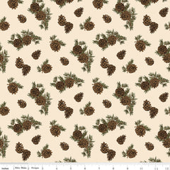 Pine Grove Putty Pinecones Yardage by RBD Designers for Riley Blake Designs