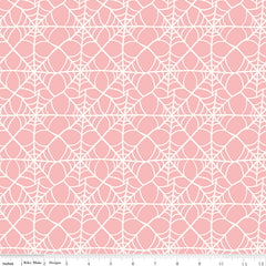 Hey Pumpkin Pink Webs Yardage by My Mind's Eye for Riley Blake Designs