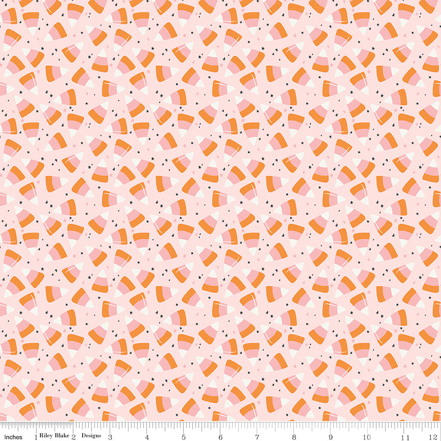 Hey Pumpkin Blush Corn Candy Yardage by My Mind's Eye for Riley Blake Designs