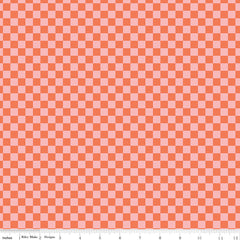 Hey Pumpkin Pink Checks Yardage by My Mind's Eye for Riley Blake Designs