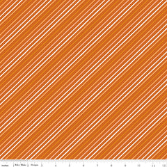 Happy Fall Days Rust Stripes Yardage by Kelsey Carlson for Riley Blake Designs