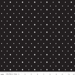 Charming Christmas Black Stars Yardage by Kelsey Carlson for Riley Blake Designs