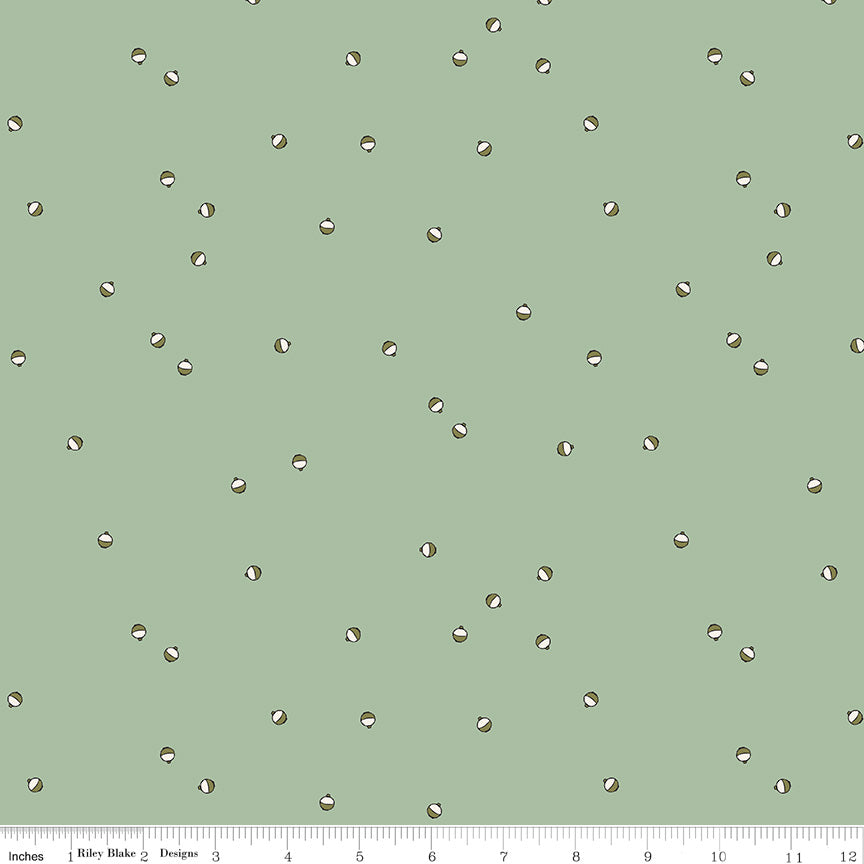 Let's Wander Sage Bobbers Yardage by Casey Cometti for Riley Blake Designs