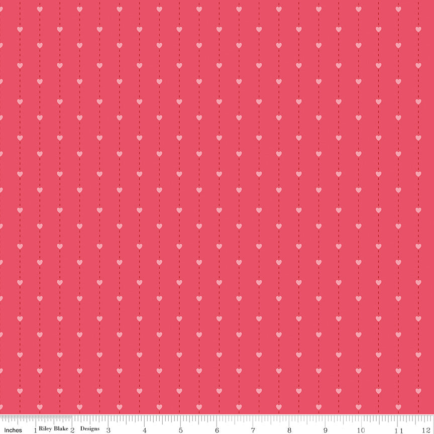 Sew In Love Pink Stripes Yardage by Dani Mogstad for Riley Blake Designs