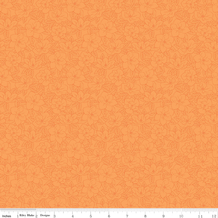 Southern Charm Orange Magnolia Tonal Yardage by RBD Designers for Riley Blake Designs