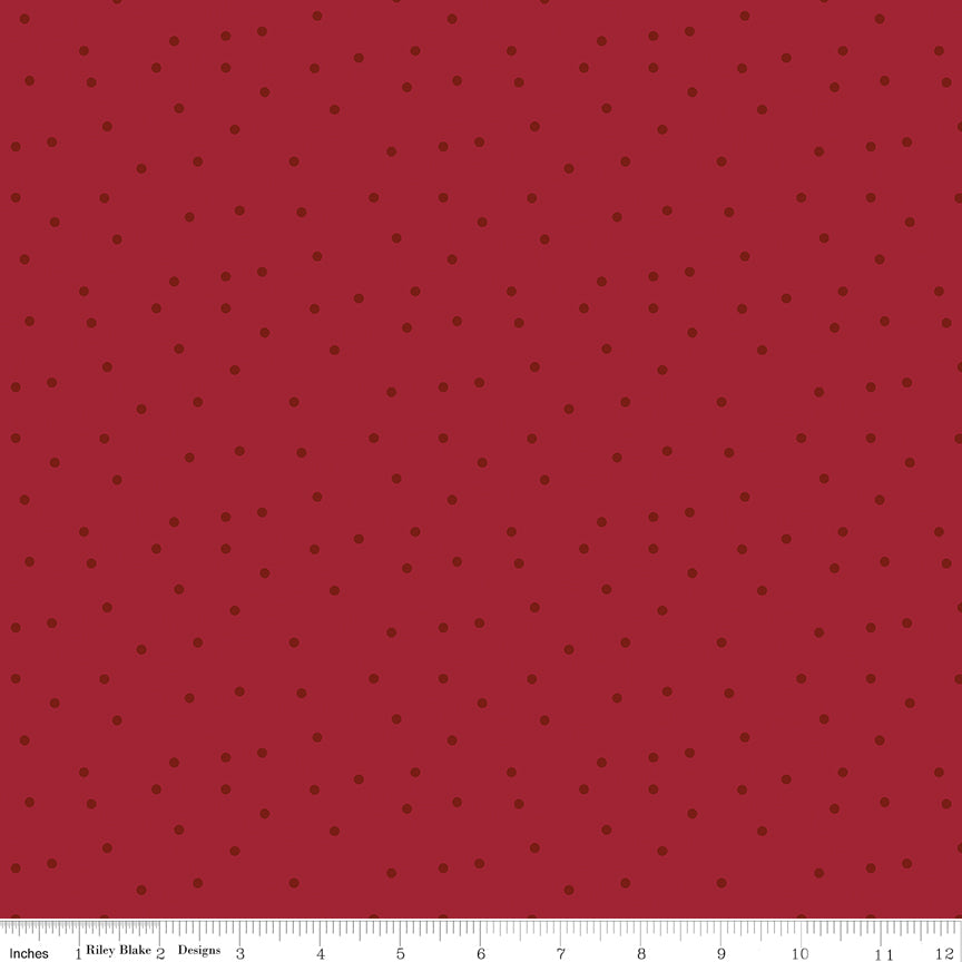 Christmas Time Red Dots Yardage by Dani Mogstad for Riley Blake Designs