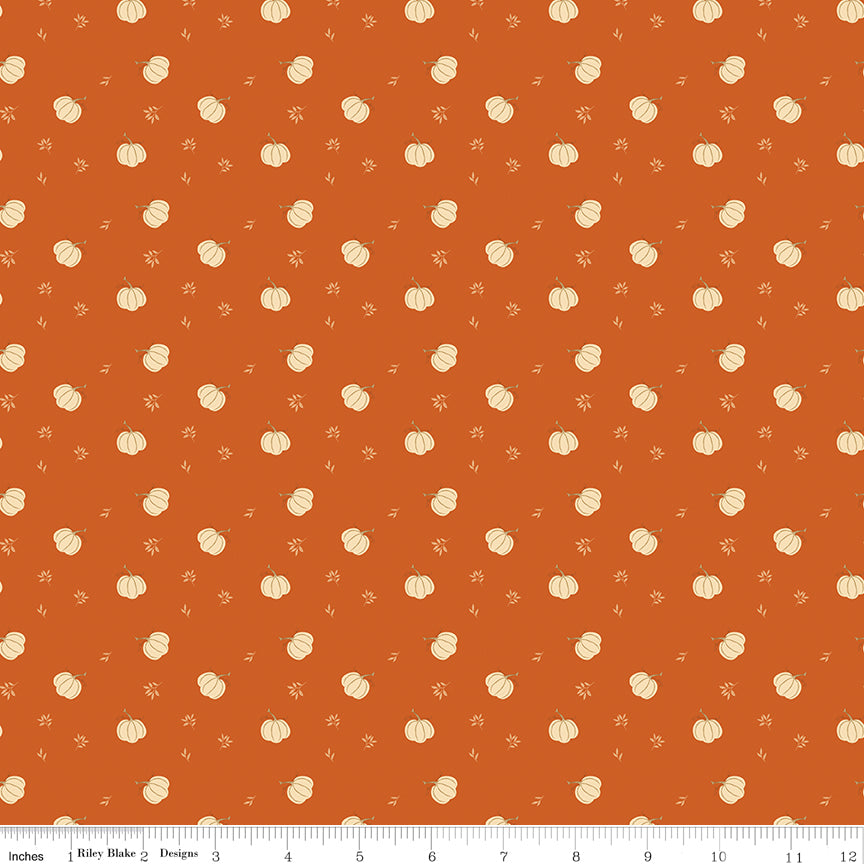 Bountiful Autumn Pumpkins Yardage by Sandy Gervais for Riley Blake Designs