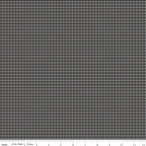 Gingham Black Micro Gingham Yardage by Riley Blake Designs