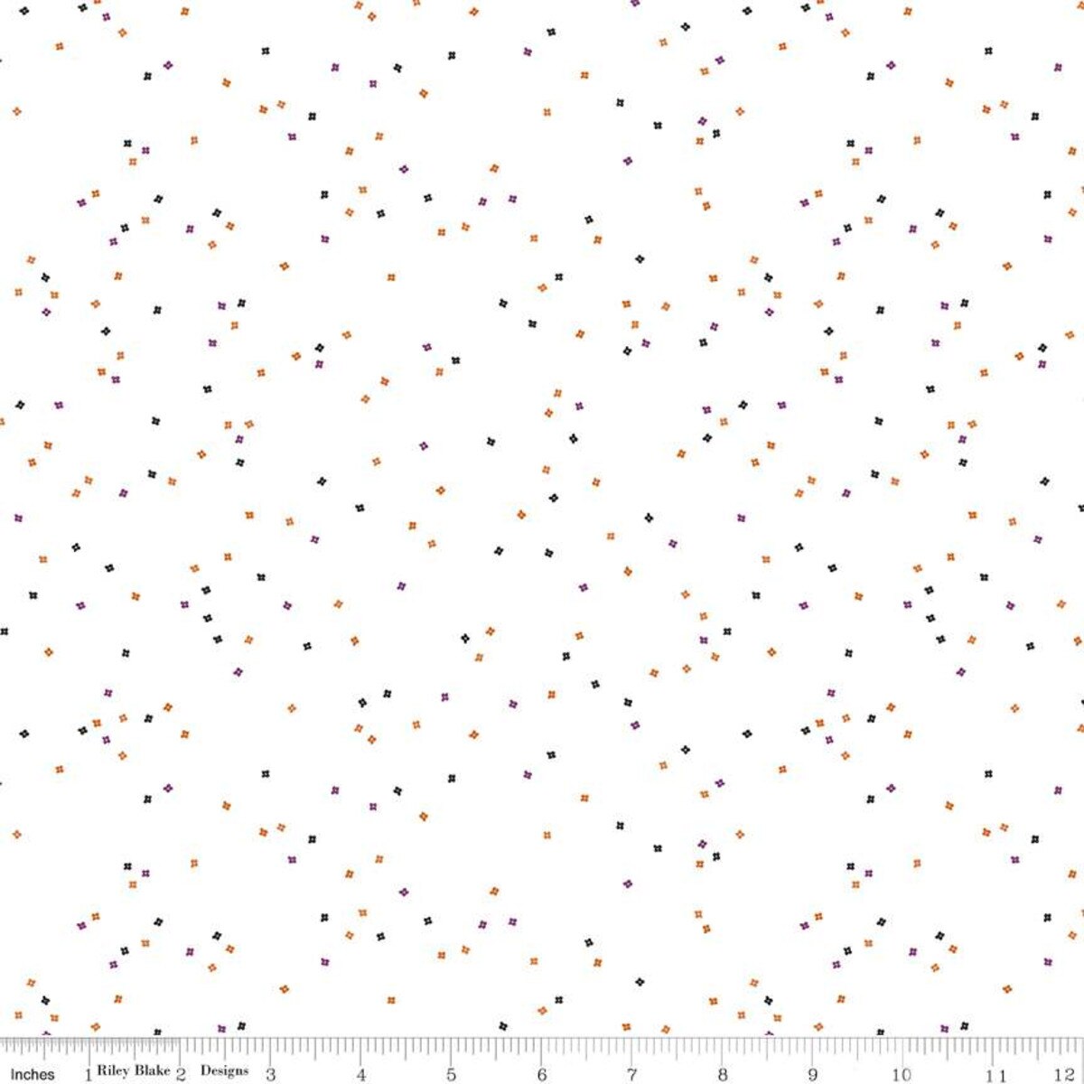 Blossom Trick or Treat on White Yardage by Christopher Thompson for Riley Blake Designs