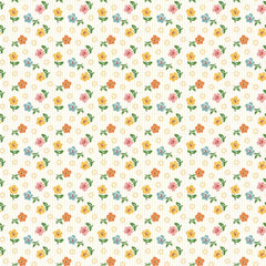 Flower Market Multi Sugar Petals Yardage by Elea Lutz for Poppie Cotton Fabrics