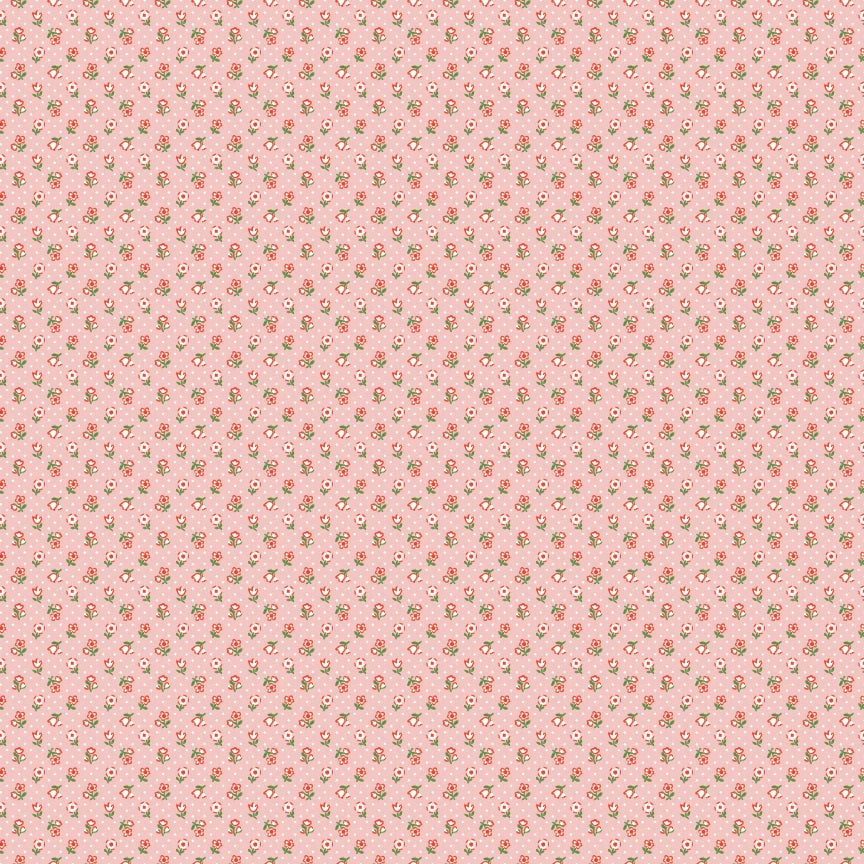 Flower Market Pink Flower Freckles Yardage by Elea Lutz for Poppie Cotton Fabrics