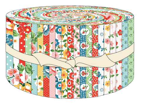 Flower Market 2.5" Strips by Elea Lutz for Poppie Cotton Fabrics