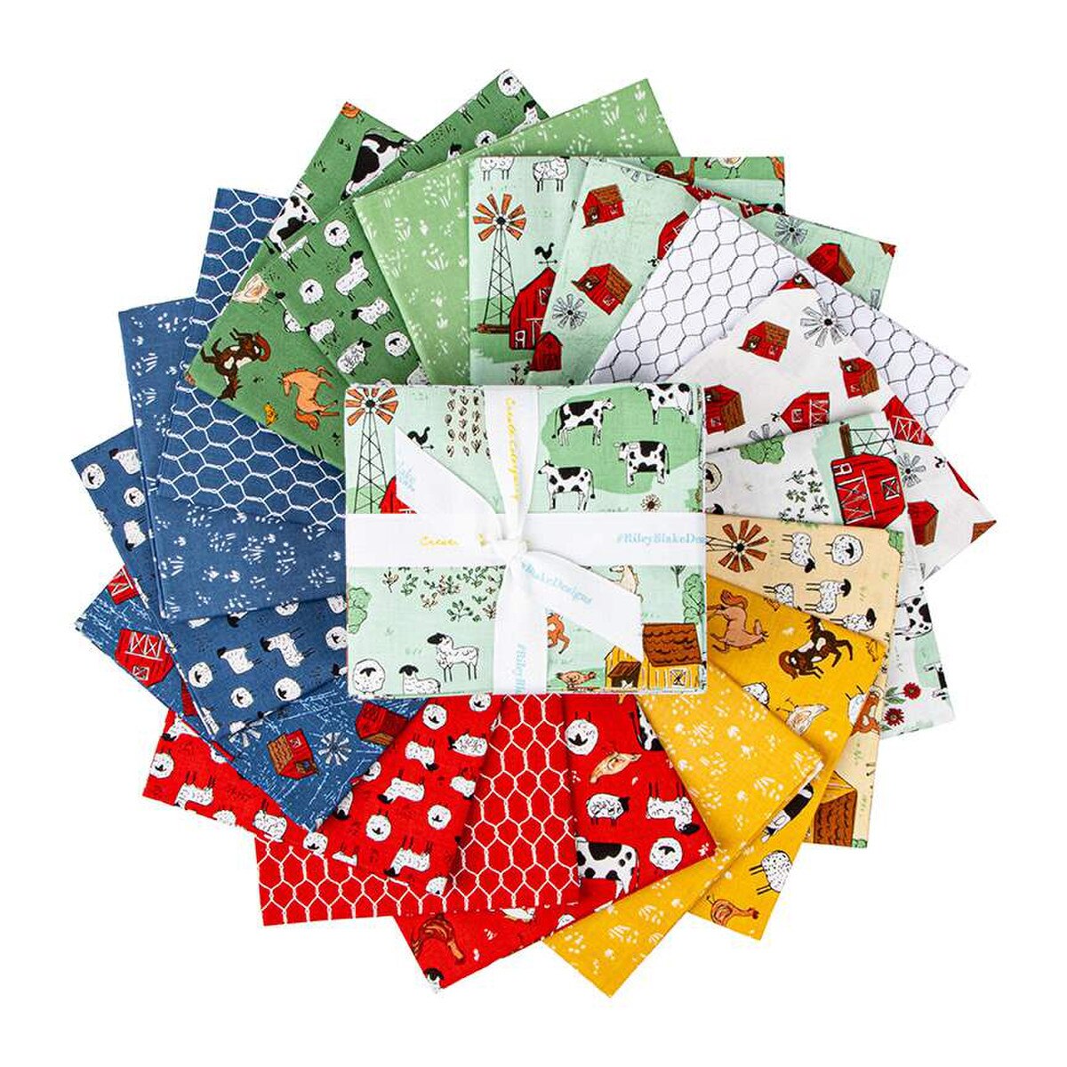 Farm Livin' Fat Quarter Bundle by Diane Labombarbe for Riley Blake Designs