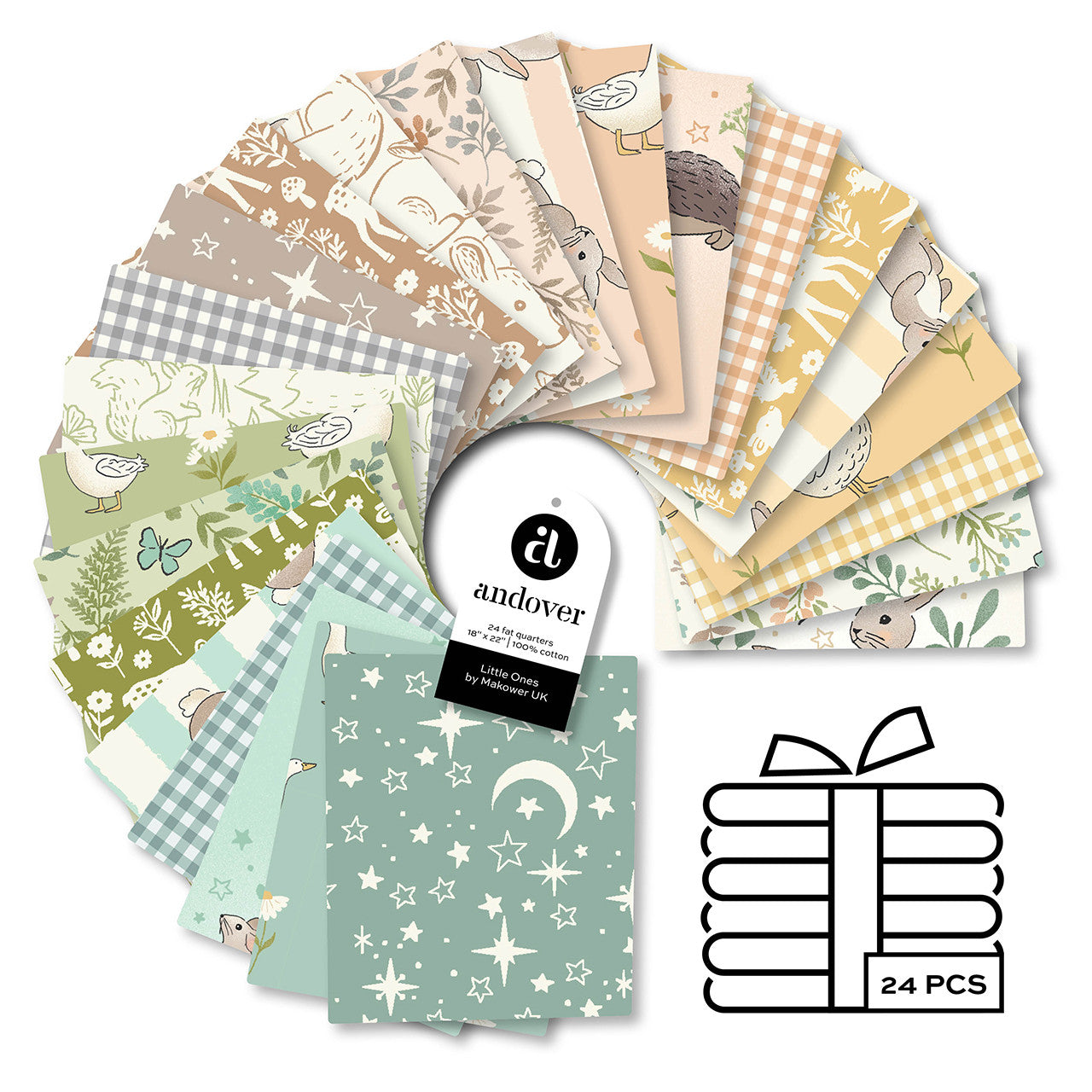 Little Ones Fat Quarter Bundle by Makower UK for Andover Fabrics