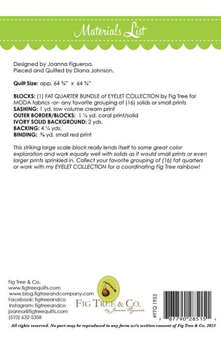 Chrysanthemum Quilt Pattern by Fig Tree & Co.