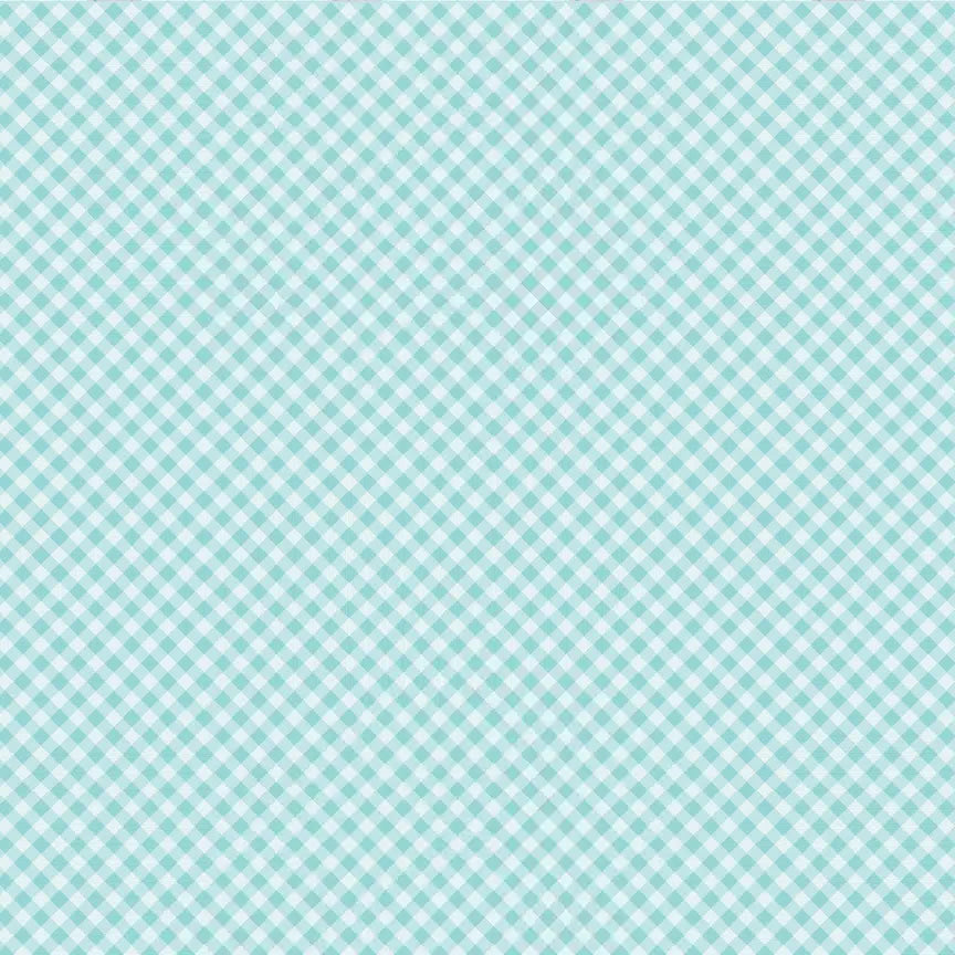 Prairie Sisters Homestead Teal Gingham Forever Yardage by Lori Woods for Poppie Cotton Fabrics