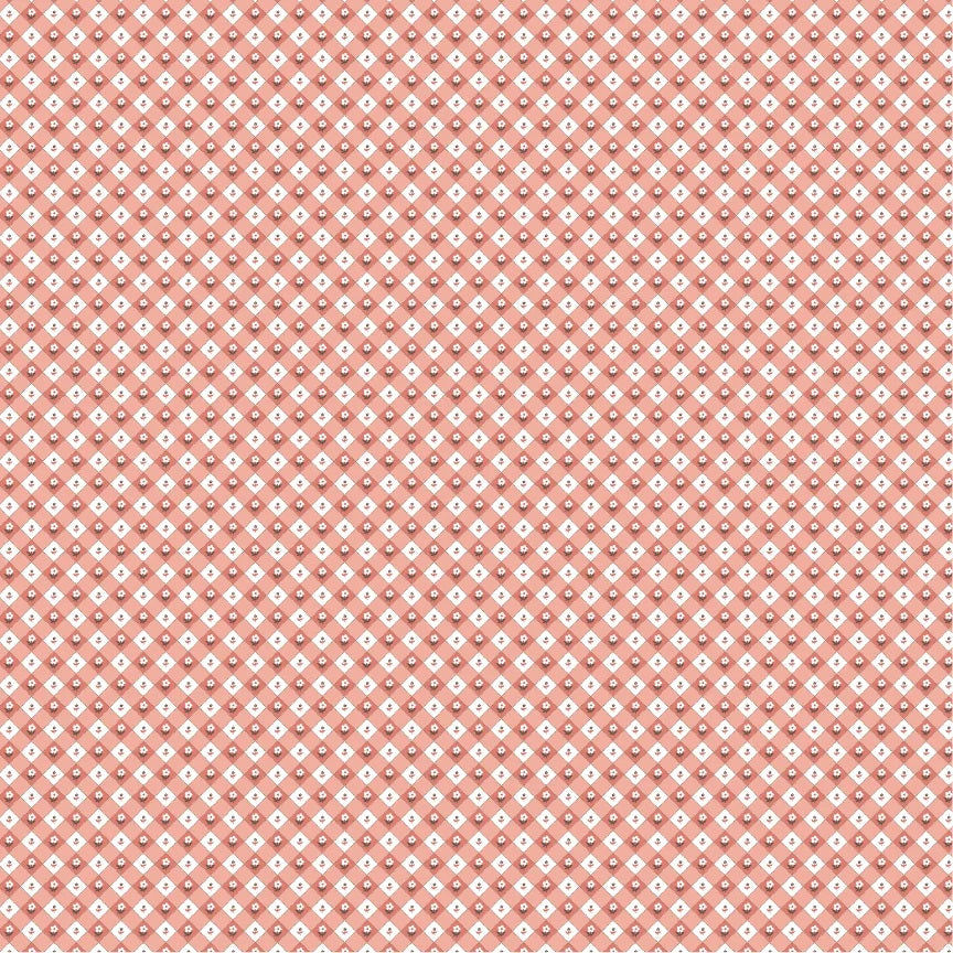 Homegrown Preserves Red Checkered Apron Yardage by Sheri McCulley for Poppie Cotton Fabrics