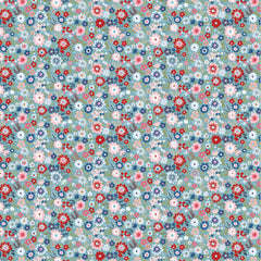Hip Hip Hooray Liberty Blue Hooray Yardage by Lori Woods for Poppie Cotton Fabrics