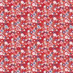Hip Hip Hooray Liberty Red Hooray Yardage by Lori Woods for Poppie Cotton Fabrics