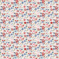 Hip Hip Hooray Liberty White Hooray Yardage by Lori Woods for Poppie Cotton Fabrics