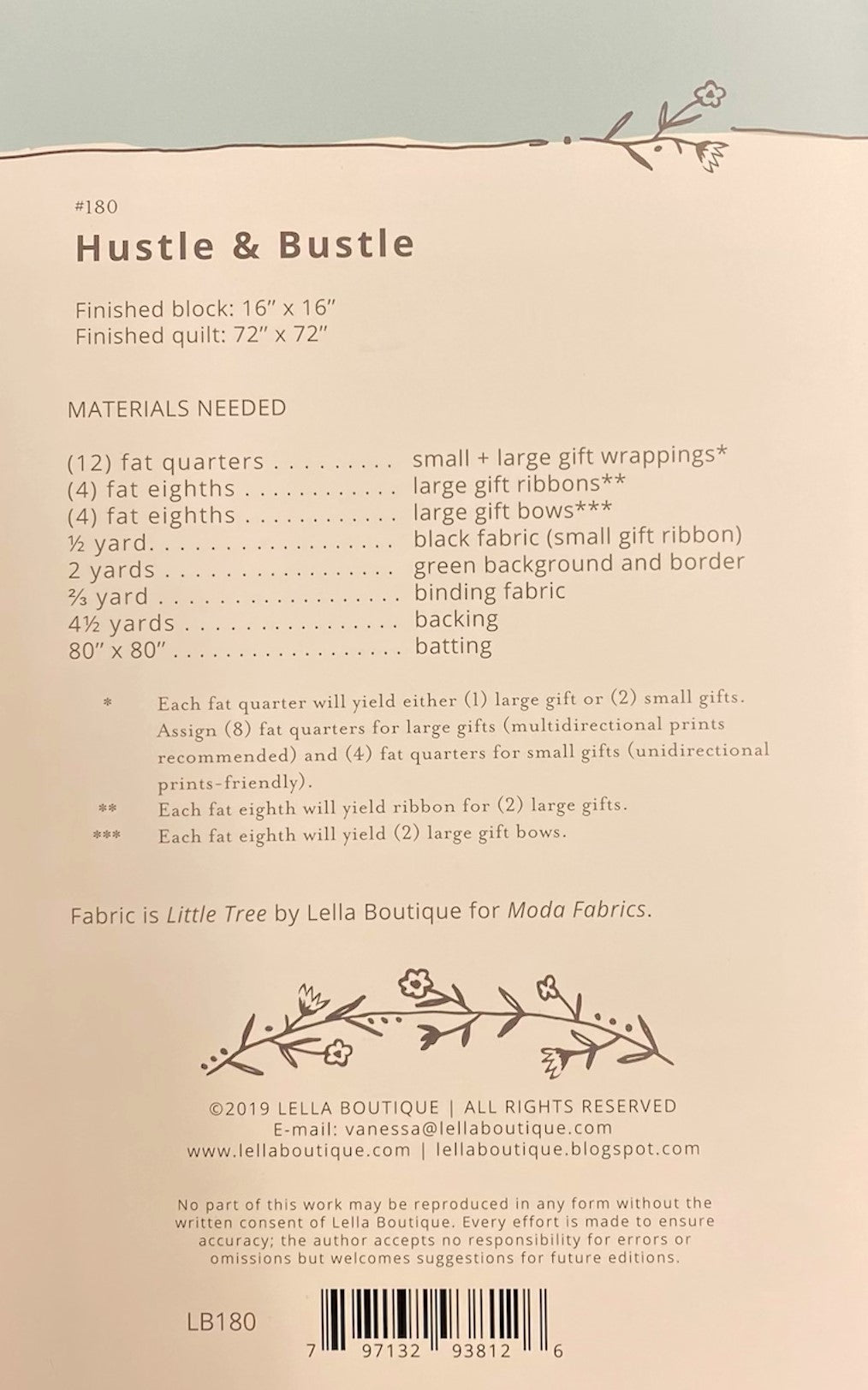 Hustle & Bustle Quilt Pattern by Lella Boutique