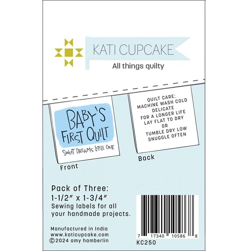 Woven Labels Blue Baby's Quilt by Kati Cupcake