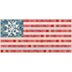 Americana Oh Beautiful Flag Runner & Amber Waves Mini  Quilt Kit