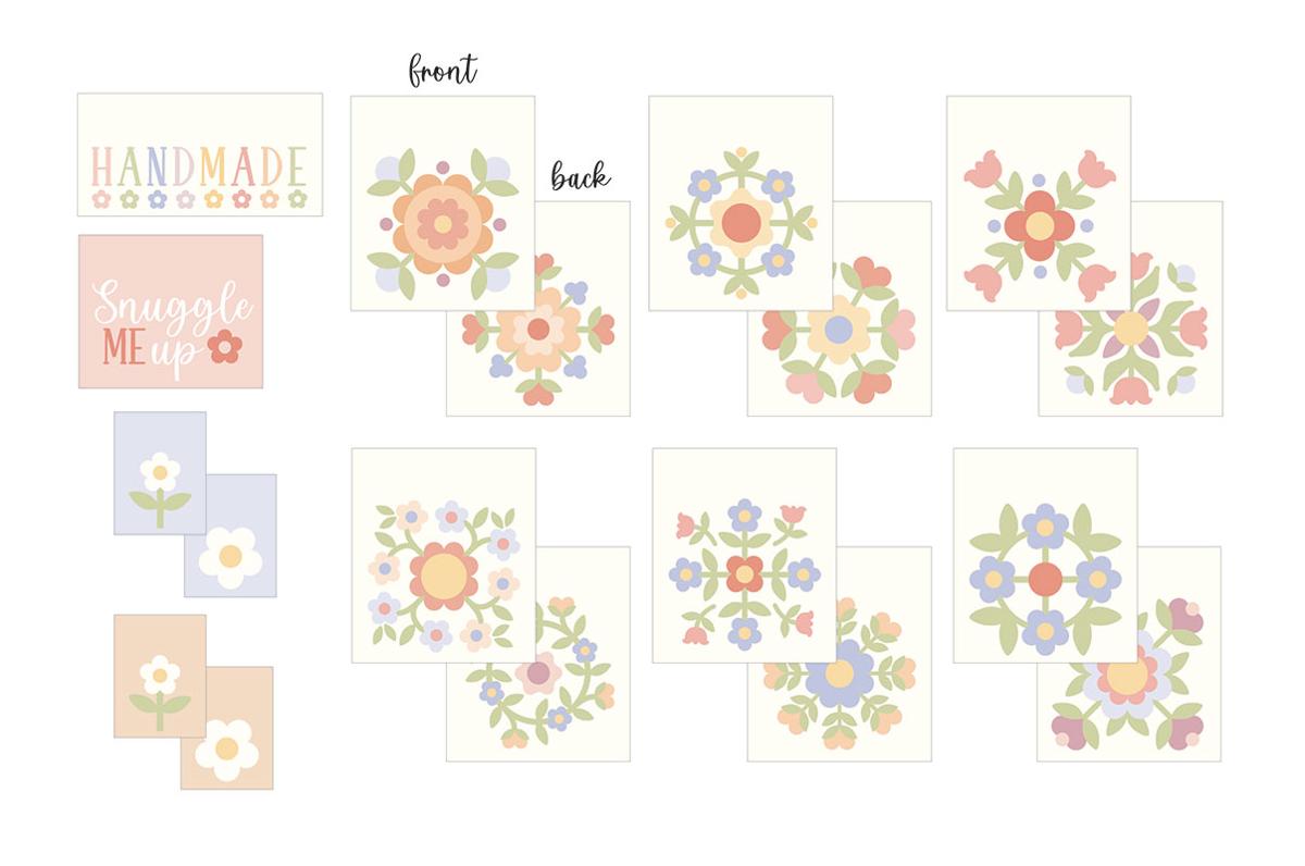 Pastel Prairie Woven Quilt Labels by Heather Briggs
