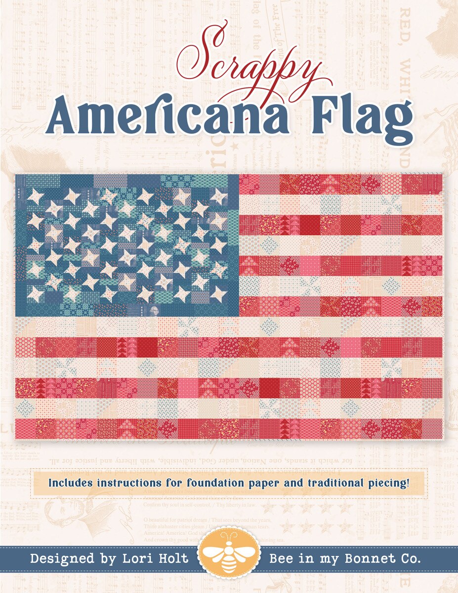 Scrappy Americana Flag Quilt Pattern by Lori Holt of Bee in my Bonnet
