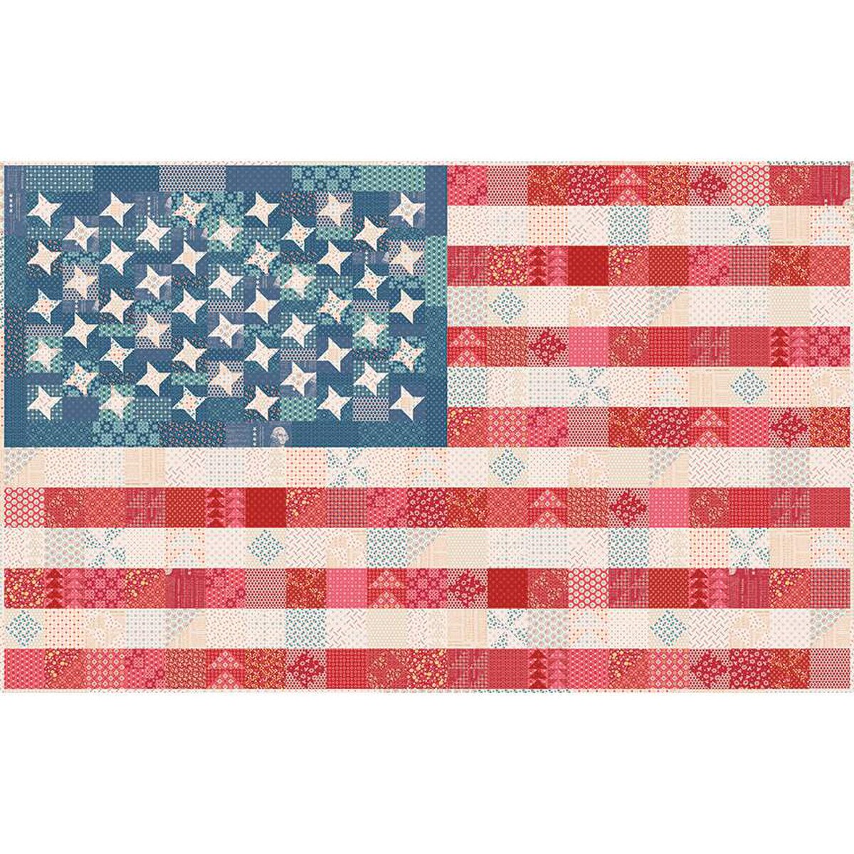Scrappy Americana Flag Quilt Pattern by Lori Holt of Bee in my Bonnet