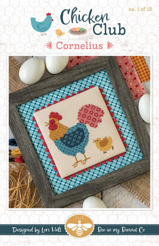 Chicken Club #1 Cornelius Cross Stitch Pattern by Its Sew Emma