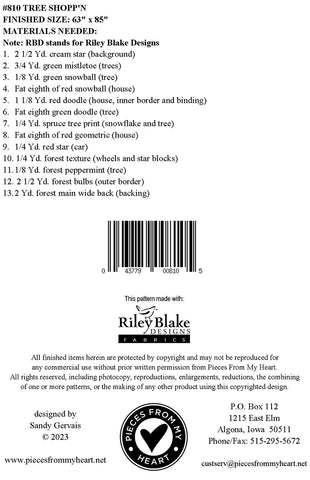 Tree Shopp'n Quilt Pattern by Pieces From My Heart