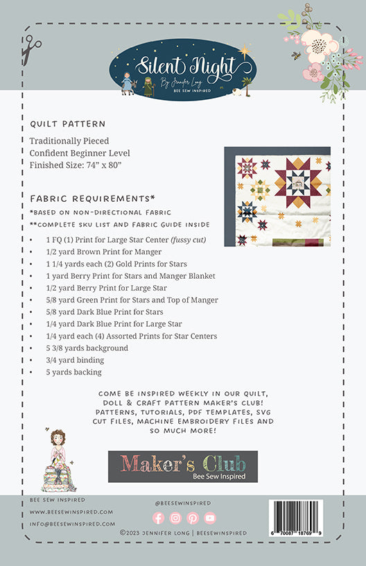 Silent Night Quilt Pattern by Jennifer Long