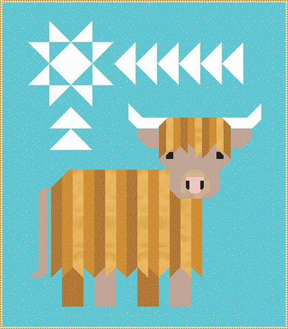 Cattle Call-A Highland Coo Quilt Pattern by Art East Quilting Co.