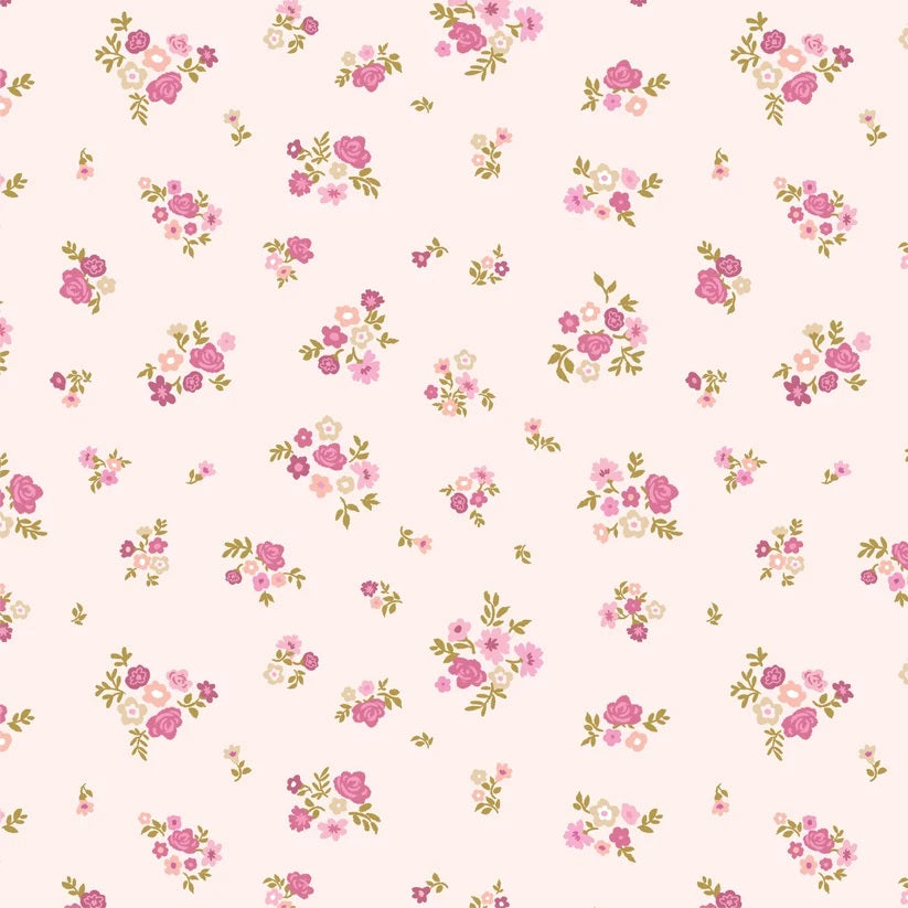 Primrose & Parsley Blush Briar Rose Yardage by Michal Marko for Poppie Cotton Fabrics