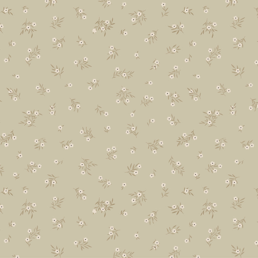 Primrose & Parsley Sage Meadow Sprigs Yardage by Michal Marko for Poppie Cotton Fabrics