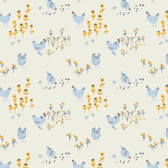 Potager Hens and Chicks Yardage by Sharon Holland for Art Gallery Fabrics