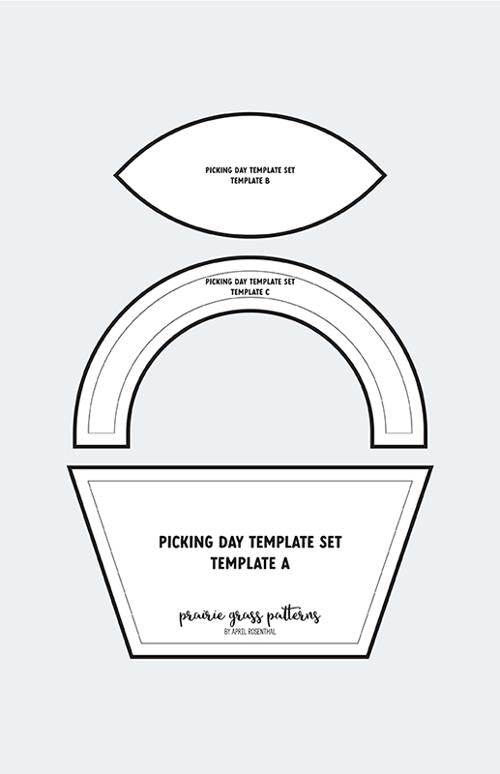 Picking Day Quilt Pattern and Template by Prairie Grass Patterns