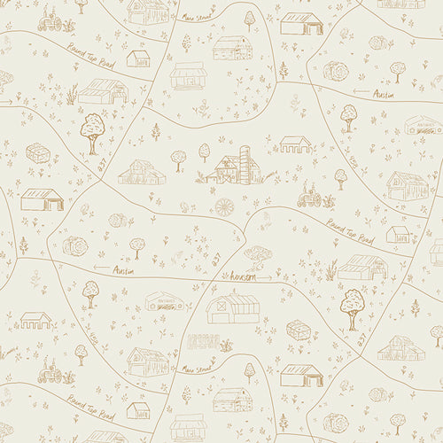 Road to Round Top Village Lane Yardage by Elizabeth Chappell for Art Gallery Fabrics