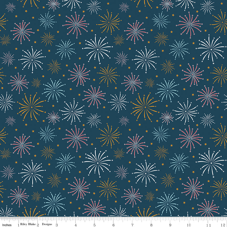 Sweet Freedom Oxford Fireworks Yardage by Beverly McCullough for Riley Blake Designs