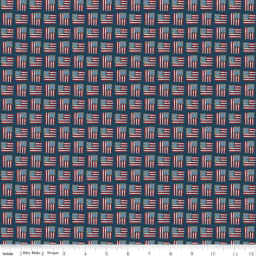Sweet Freedom Oxford Flags Yardage by Beverly McCullough for Riley Blake Designs