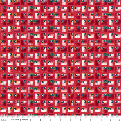 Sweet Freedom Red Flags Yardage by Beverly McCullough for Riley Blake Designs