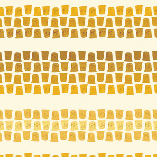 Sew Obsessed Gold Thimble Lane Yardage by AGF Studio for Art Gallery Fabrics