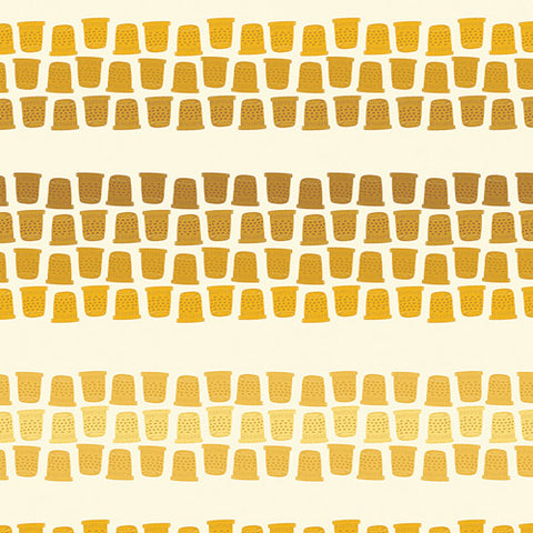 Sew Obsessed Gold Thimble Lane Yardage by AGF Studio for Art Gallery Fabrics