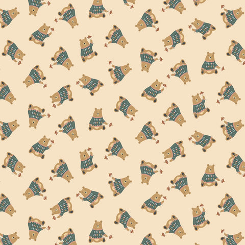 Alphabet City Almond Bear Minimum Yardage by Dear Stella for Benartex